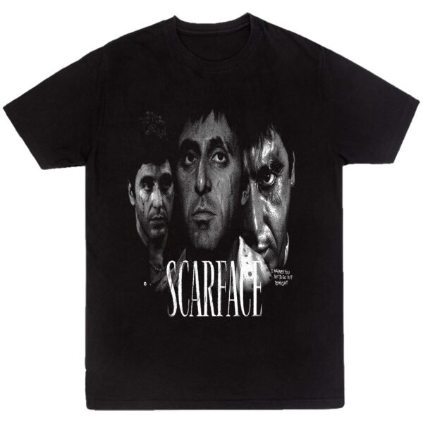 Playera Negra Hombre Scarface Casual Urbano