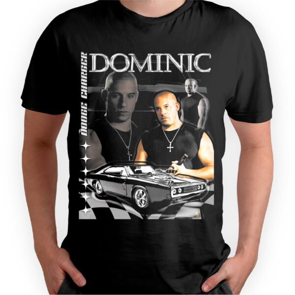 Playera Negra Hombre Rápidos y Furiosos Casual Urbano