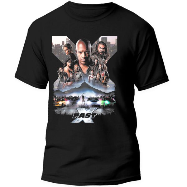 Playera Negra Hombre Rápidos y Furiosos Casual Urbano