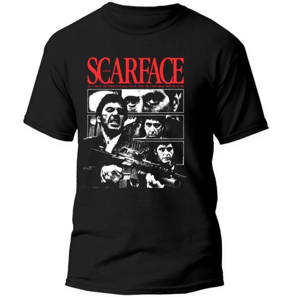 Playera Negra Hombre Scarface Casual Urbano