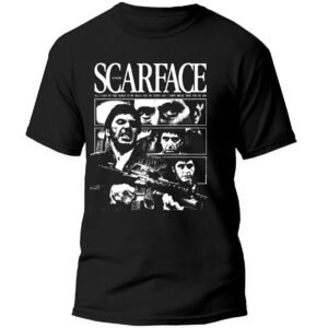 Playera Negra Hombre Scarface Casual Urbano