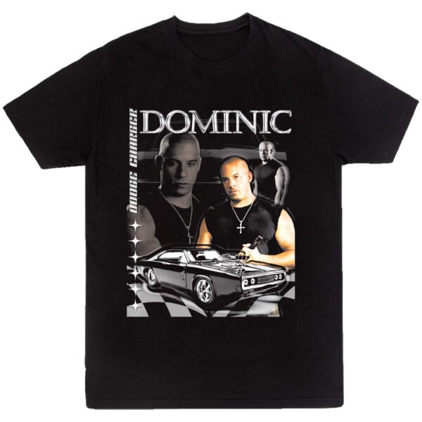 Playera Negra Hombre Rápidos y Furiosos Casual Urbano