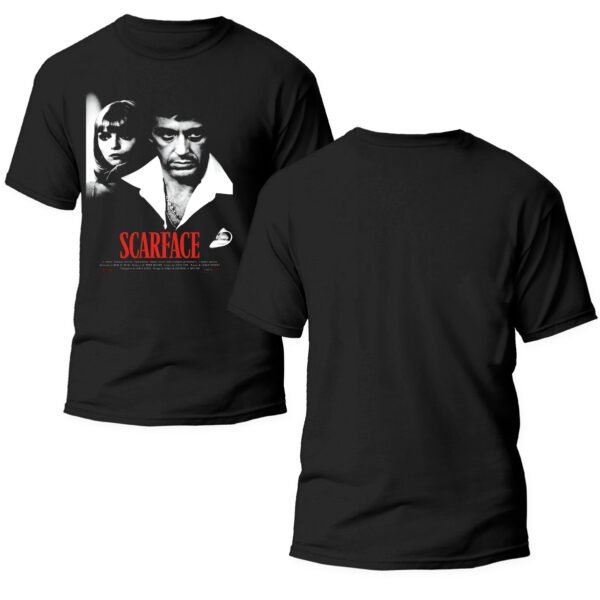 Playera Negra Hombre Scarface Casual Urbano