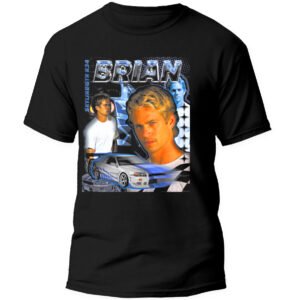 Mesa de trabajo 22-100 Playera Negra Hombre Rápidos y Furiosos Casual Urbano