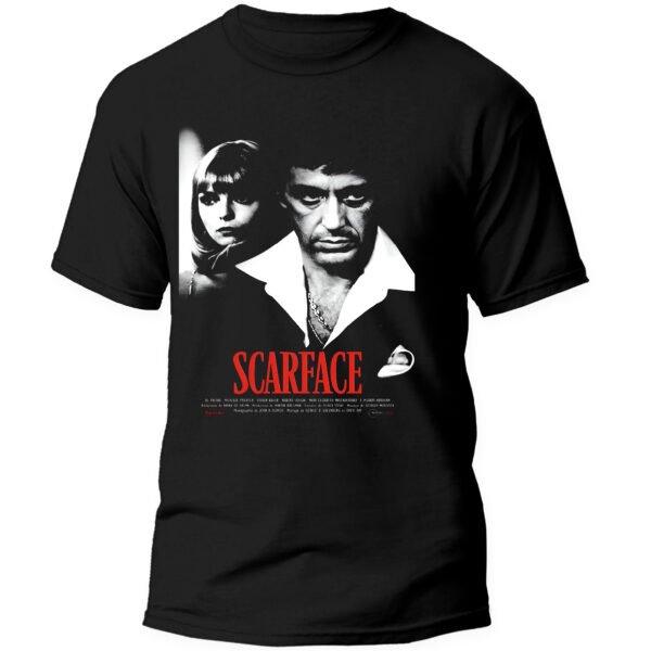 Playera Negra Hombre Scarface Casual Urbano