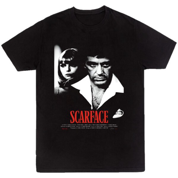 Playera Negra Hombre Scarface Casual Urbano