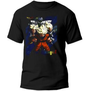 Playera Anime Negra Hombre Dragon Ball Z Casual Urbano