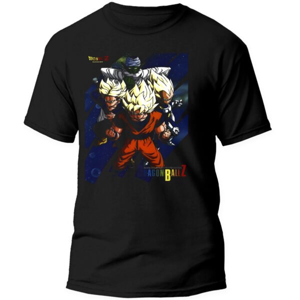 Playera Anime Negra Hombre Dragon Ball Z Casual Urbano