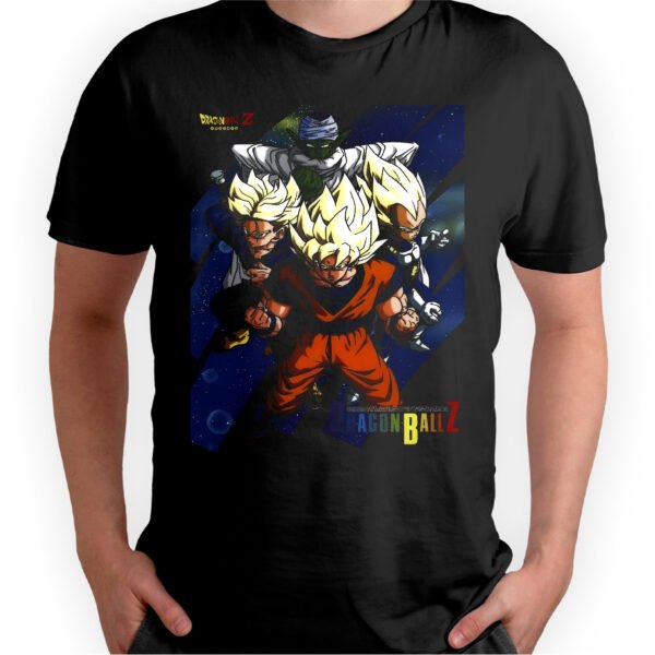 Playera Anime Negra Hombre Dragon Ball Z Casual Urbano