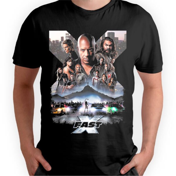 Playera Negra Hombre Rápidos y Furiosos Casual Urbano