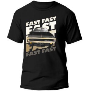 Mesa de trabajo 30-100 Playera Negra Hombre Rápidos y Furiosos Casual Urbano