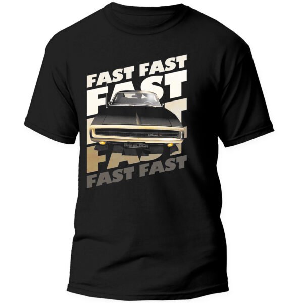 Playera Negra Hombre Rápidos y Furiosos Casual Urbano