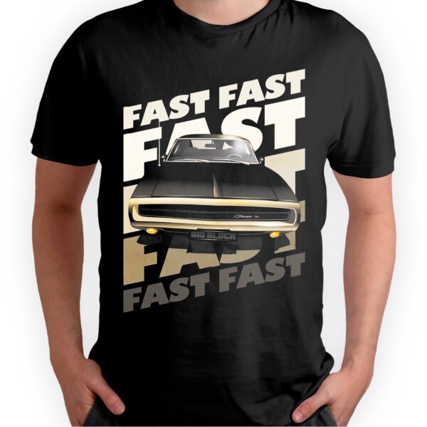Playera Negra Hombre Rápidos y Furiosos Casual Urbano