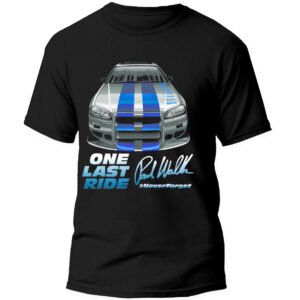 Mesa de trabajo 34-100 Playera Negra Hombre Rápidos y Furiosos Casual Urbano