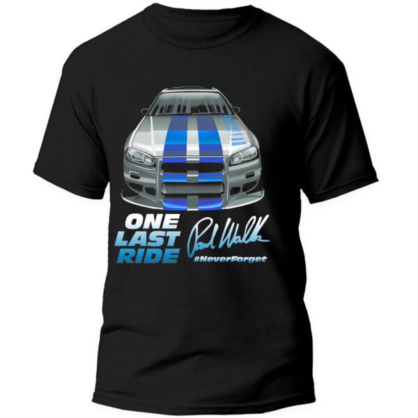 Playera Negra Hombre Rápidos y Furiosos Casual Urbano