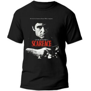 Playera Negra Hombre Scarface Casual Urbano