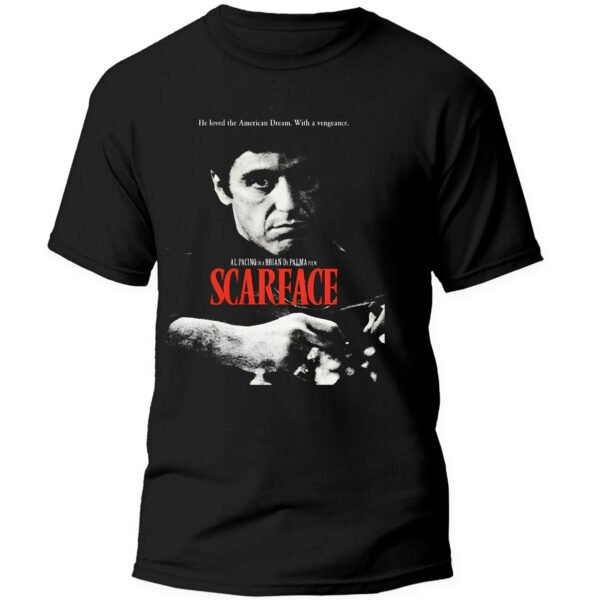 Mesa de trabajo 34-100 Playera Negra Hombre Scarface Casual Urbano