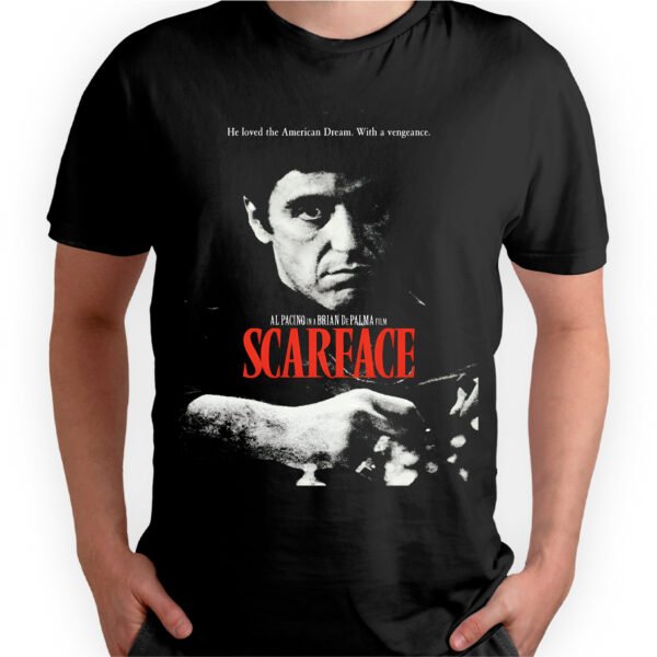 Mesa de trabajo 35-100 Playera Negra Hombre Scarface Casual Urbano