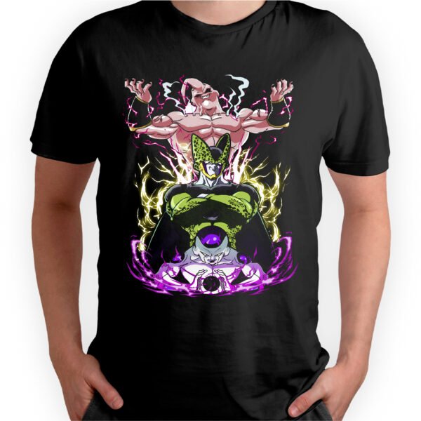 Playera Anime Negra Hombre Dragon Ball Z Casual Urbano