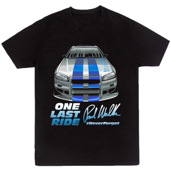 Playera Negra Hombre Rápidos y Furiosos Casual Urbano