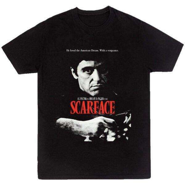 Mesa de trabajo 36-100 Playera Negra Hombre Scarface Casual Urbano