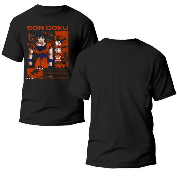 Playera Anime Negra Hombre Dragon Ball Z Casual Urbano