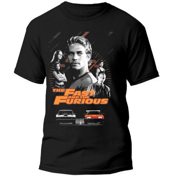 Playera Negra Hombre Rápidos y Furiosos Casual Urbano