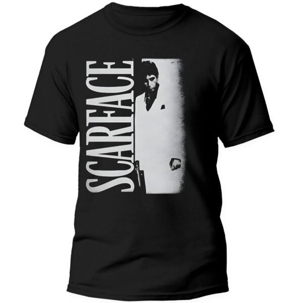 Mesa de trabajo 38-100 Playera Negra Hombre Scarface Casual Urbano