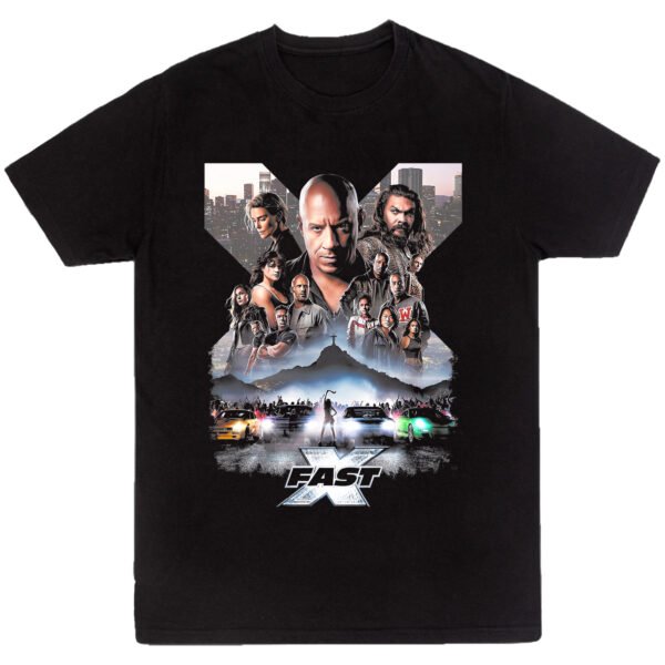 Playera Negra Hombre Rápidos y Furiosos Casual Urbano