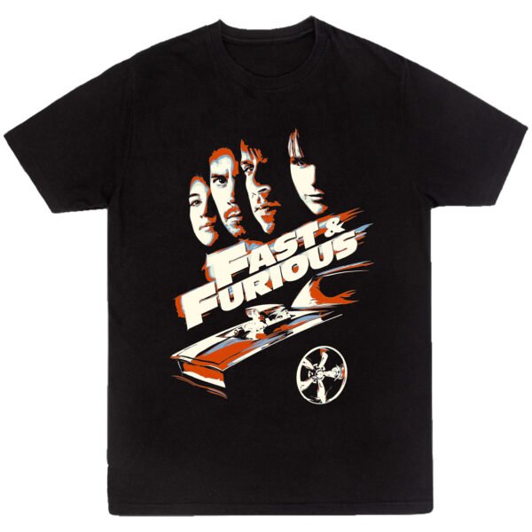 Mesa de trabajo 4-100 Playera Negra Hombre Rápidos y Furiosos Casual Urbano