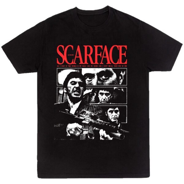 Playera Negra Hombre Scarface Casual Urbano