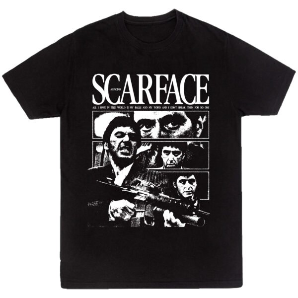 Mesa de trabajo 4-100 Playera Negra Hombre Scarface Casual Urbano
