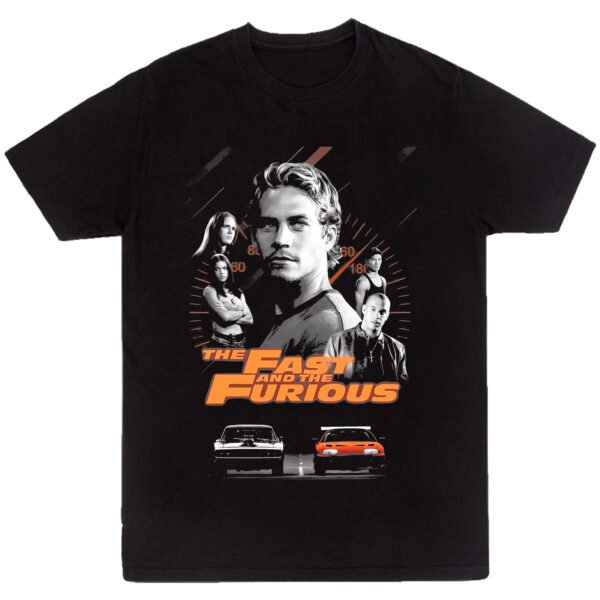 Playera Negra Hombre Rápidos y Furiosos Casual Urbano