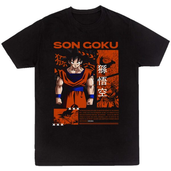 Playera Anime Negra Hombre Dragon Ball Z Casual Urbano