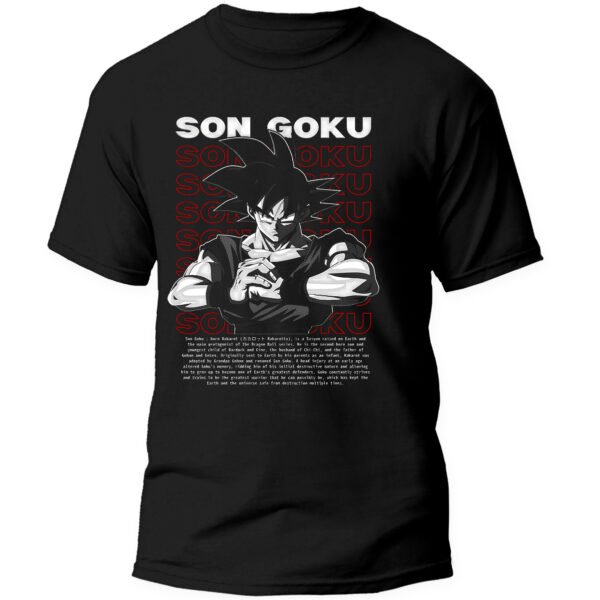 Playera Anime Negra Hombre Dragon Ball Z Casual Urbano
