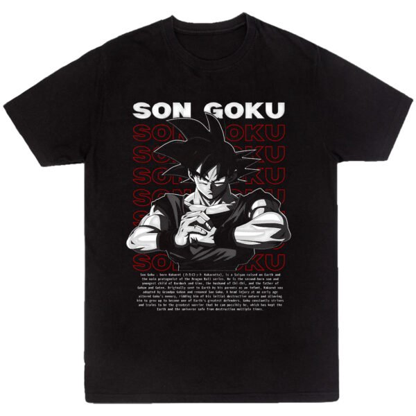 Playera Anime Negra Hombre Dragon Ball Z Casual Urbano