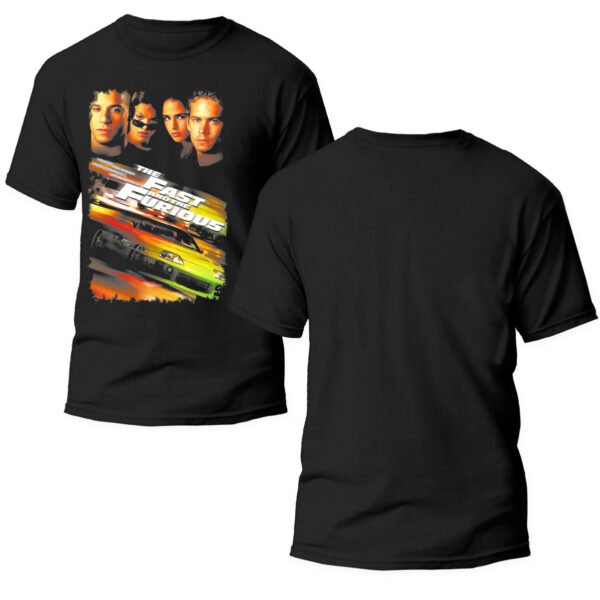 Mesa de trabajo 45-100 Playera Negra Hombre Rápidos y Furiosos Casual Urbano