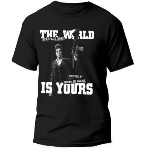 Playera Negra Hombre Scarface Casual Urbano