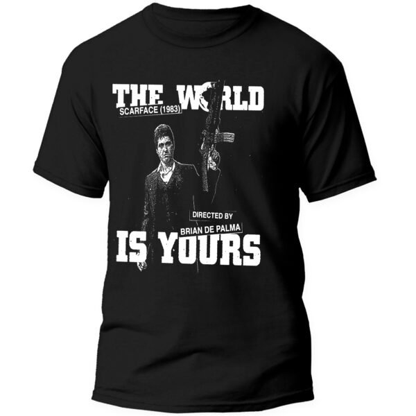 Playera Negra Hombre Scarface Casual Urbano