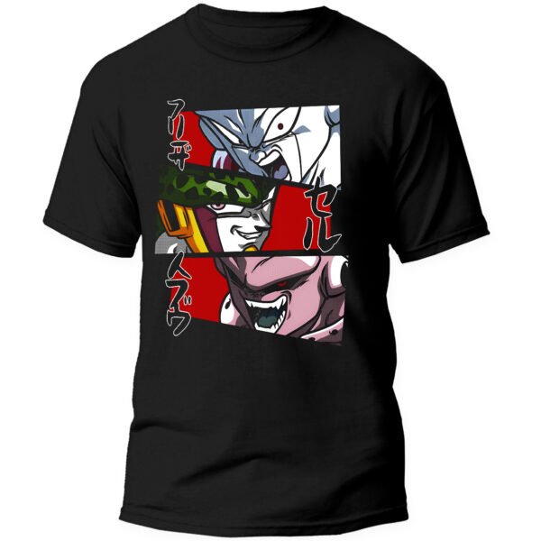 Playera Anime Negra Hombre Dragon Ball Z Casual Urbano
