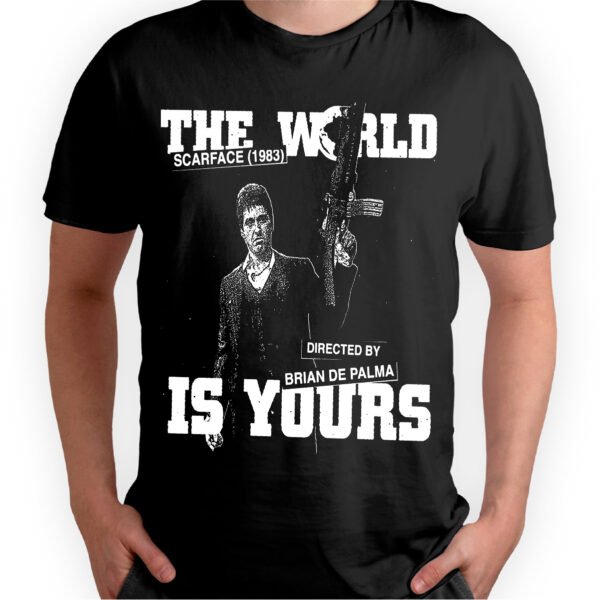 Playera Negra Hombre Scarface Casual Urbano