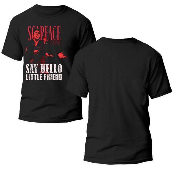 Mesa de trabajo 5-100 Playera Negra Hombre Scarface Casual Urbano