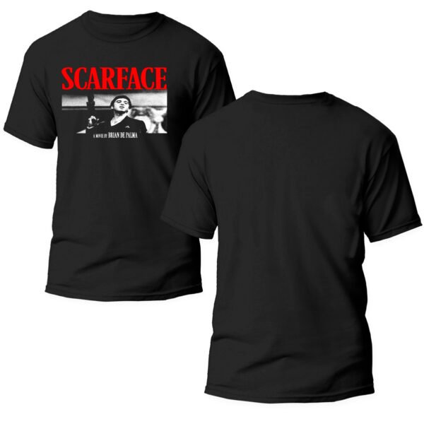 Mesa de trabajo 5-100 Playera Negra Hombre Scarface Casual Urbano