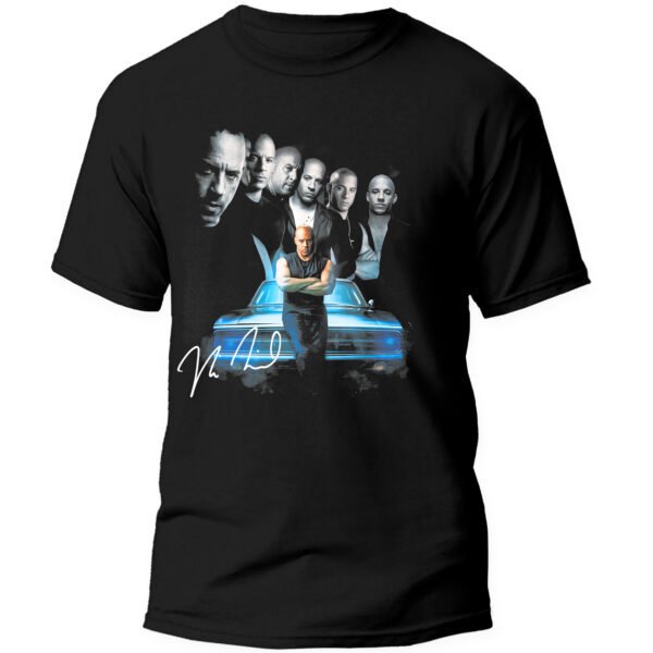 Playera Negra Hombre Rápidos y Furiosos Casual Urbano