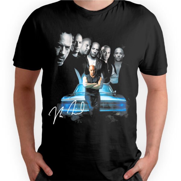 Playera Negra Hombre Rápidos y Furiosos Casual Urbano