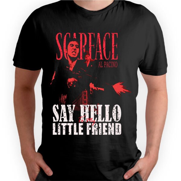 Mesa de trabajo 7-100 Playera Negra Hombre Scarface Casual Urbano