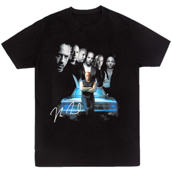Playera Negra Hombre Rápidos y Furiosos Casual Urbano