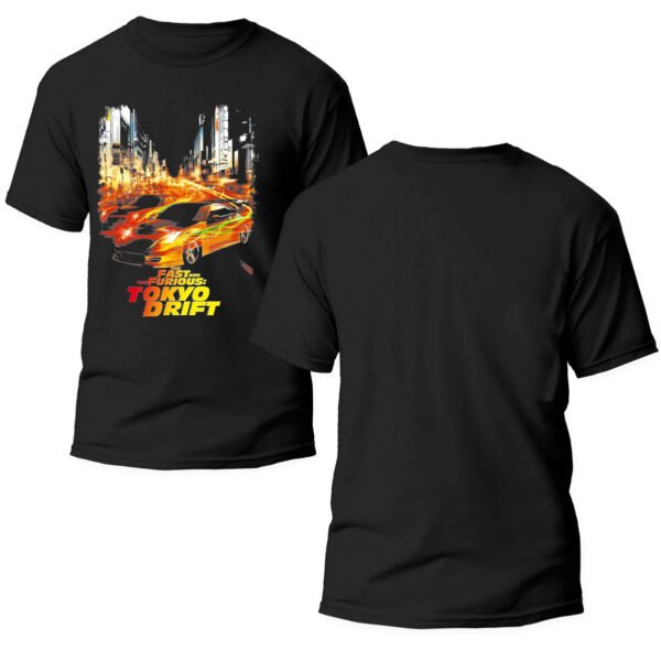 Playera Negra Hombre Rápidos y Furiosos Casual Urbano