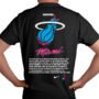 Miami Espalda Modelo Playera Negra Hombre Miami Heat Casual Urbano