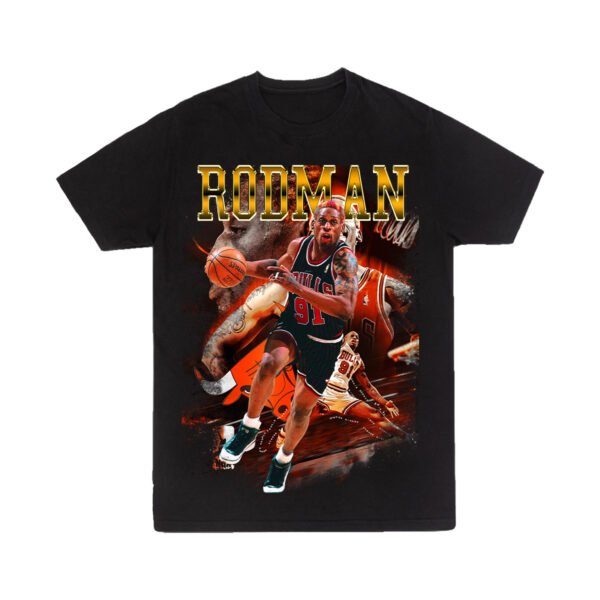 Playera Negra Hombre Dennis Rodman Casual Urbano